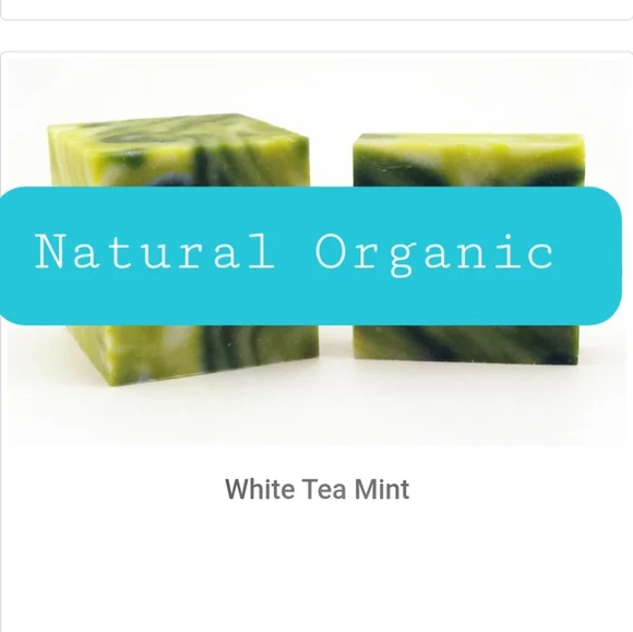 Homemade White Tea Mint Soap - Picture 2 of 7